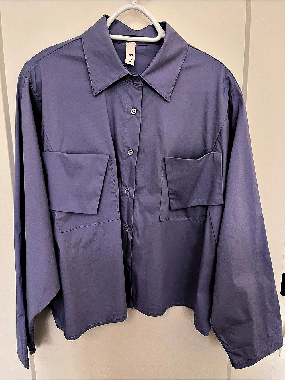 Sun Yu2 Purple Button Down Shirt-OS